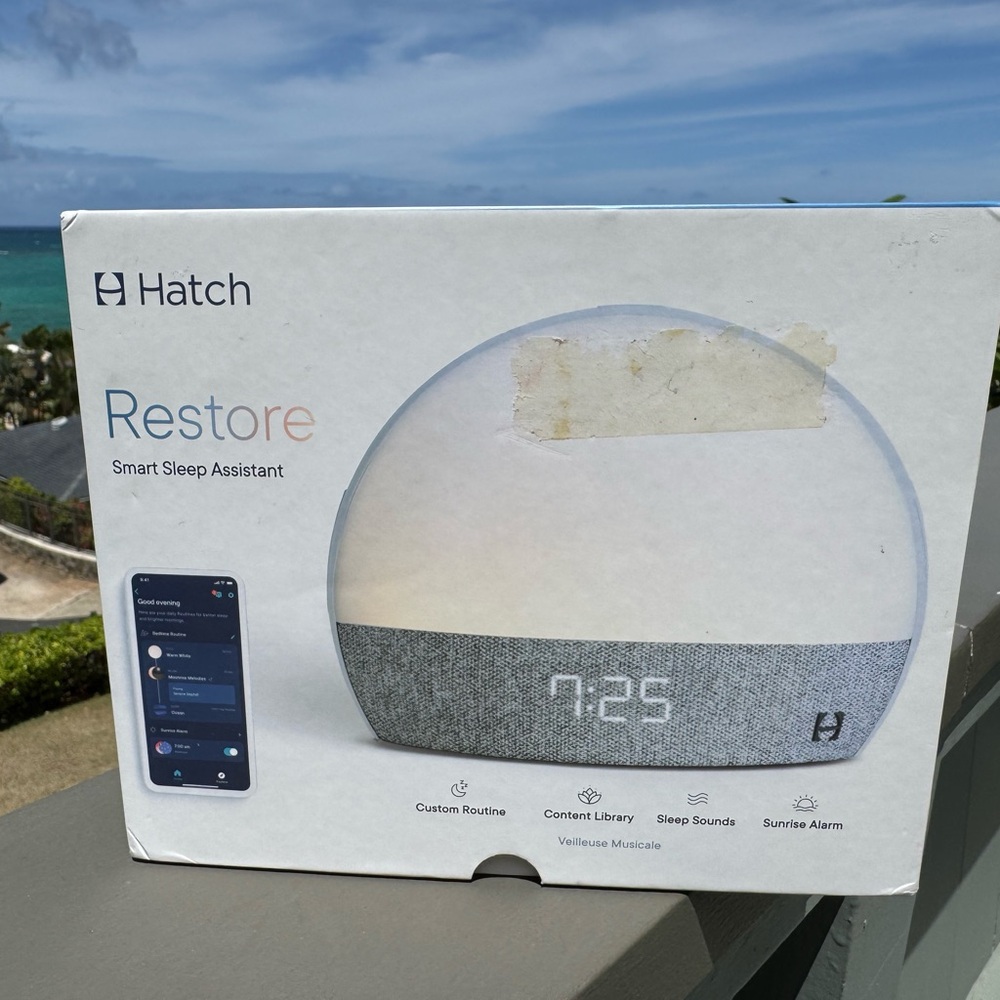 Hatch Personalized Sleep Routine Device in White and Grey